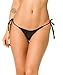 THE MESH KING Coqueta Brazilian Sexy Bikini Bottom Separates Swimwear Teeny Thong Black-Large