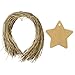 Wrapables 50 Gift Tags/Kraft Hang Tags with Free Cut Strings for Gifts/Crafts and Price Tags, Star