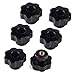 Star Knobs M8 Star Shaped Head Handle Nuts Knob with Through Hole for Machine Tool 6 Pieces