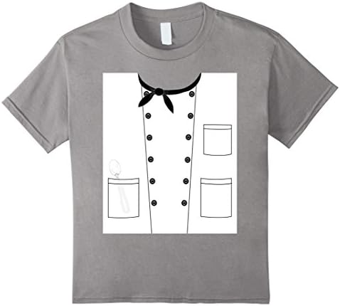 Kids Chef Costume Jacket Funny T-shirt Party Cook Theme 6 Slate