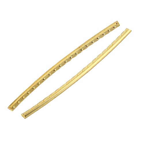 Timiy 24Pcs Brass 2.4Inch/60mm Frets for Strat Acoustic Classical Guitar Fingerboard Fret Wire Gold Tone