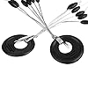 EBYTOP-6-in-1-Rubber-Float-Stop-Fishing-Stopper-Sinker-Cylinder-Shape-Plastic-Ring100-PCSSmall-Size