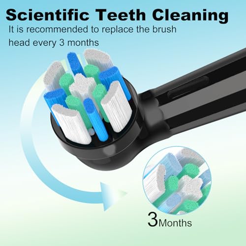 12 Pack iO Brush Heads Compatible with Oral B iO Toothbrush Head, Toothbrush Head for iO 2/3/4/5/6/7/8/9/10 Series Electric Toothbrushes, Gentle Yet Thorough Clean, Black