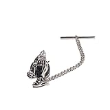 CTM Men's Inspirational Praying Hands Tie Tack Pin, Silver