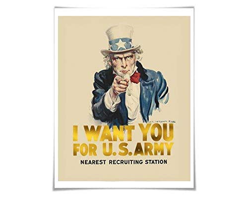 Download Amazon.com: I Want You US Army Poster Gold Foil Art Print. Vintage War Poster Uncle Sam ...