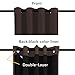 100% Blackout Curtains for Bedroom 63 Inches Long Thermal Insulated Lined Curtains for Living Room Double Layer Full Light Blocking Energy Saving Grommet Drapes Draperies, 2 Panels, Brown