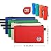 WORKPRO Tool Bags Small Pencil Cases Mini Pockets Document Pouches 4 Pieces with Mini Pocket Torch Multi-Coloured