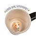 Ceramic Dog Animal Coffee Cups - Woof Cute Mug with a Surprise Inside Dog Paw for Coffee, Tea and Beverages - Premium-Quality, Dishwasher Safe Materials - Ideal Gift, 7 Ounce by Goodscious