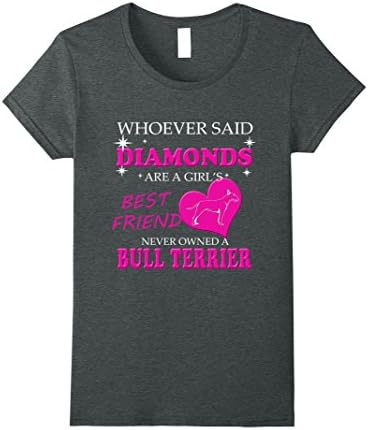 Womens Bull Terrier Shirt Women Mom Tee Girl Lady Baby Kid T Shirt Large Dark Heather