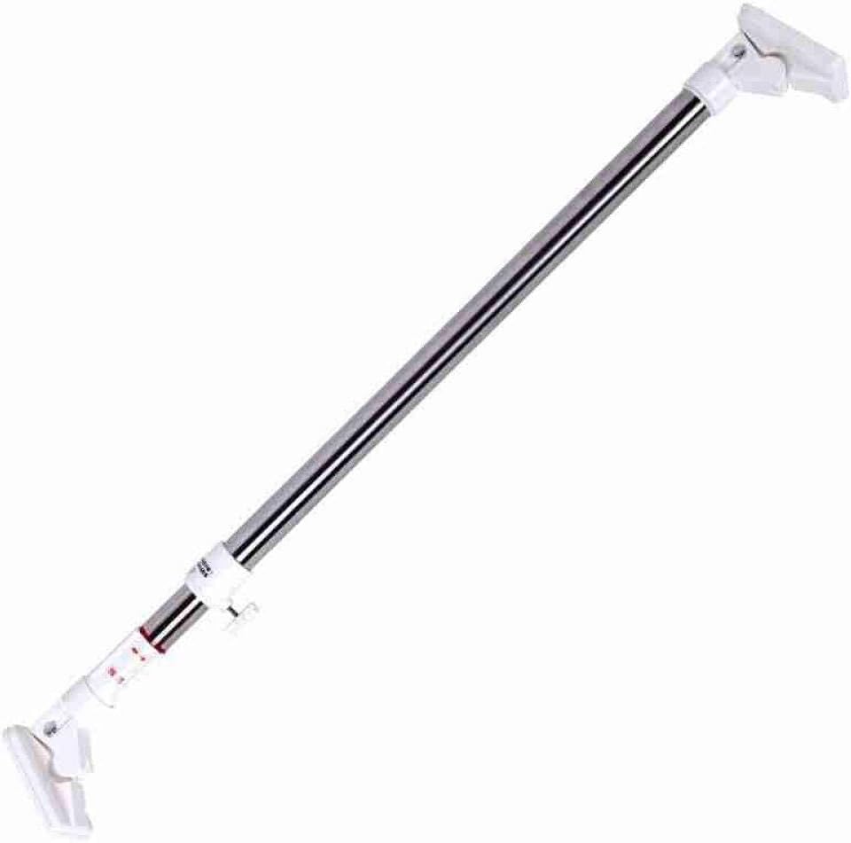 QQYX Tension Rod Cupboard Bars Curtain Rod Adjustable Spring Tension Rods Non-Perforated Stainless Steel Wardrobe Telescopic Pole Clothes Rail