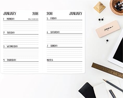 2018 Week on 2 Page Horizontal Traveler's Notebook Insert by CityGirl Planners | Weekly layout | Wo2P