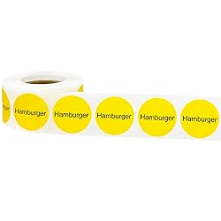 Yellow with Black Hamburger Circle Dot Adhesive