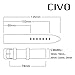 CIVO 2 Packs Genuine Leather Watch Bands Top Calf Grain Leather Watch Strap 16mm 18mm 20mm 22mm 24mm for Men and Women (22mm, Black/Dark Brown(White Stitching))