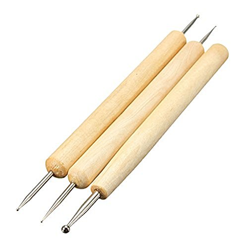 COMIART Ball Styluses Tool Set for Embossing Pattern Clay Sculpting
