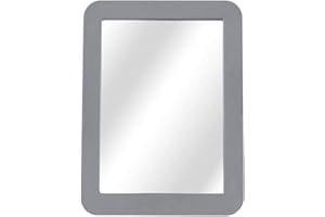 Boxgear Magnetic Locker Mirror - 5" x 7"- for School Locker, Bathroom, Household Refrigerator, Locker Accessory, Workshop Toolbox or Office Cabinet (Gray)
