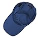 UPF 50+ Foldable Baseball Cap Sun Protection Quick Dry Portable Folding Hats for Men or Women, Dark Blue