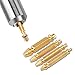 Damaged Screw Remover, Gentan easy out screw extractor set.Made Of H.S.S. 4341#, the Hardness Is 62-63hrc,Set of 4 Stripped Screw Removers - Gold