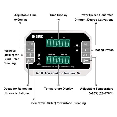 DK SONIC 30L Large Touch Ultrasonic Cleaner with Heater,Timer,Multiple Cleaning Mode for Carburetor,Automotive Parts,Gun Parts,Circuit Board, Industrial Commercial Ultrasound Cleaning Machine - Image 6