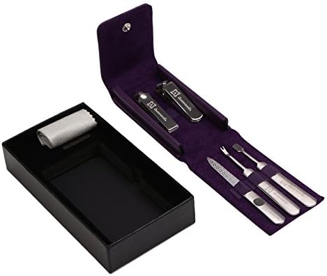 Queentools 5- in- 1 Nail Clipper Set Manicure &amp; Pedicure Set Manicure Tools Set for Women, Carbon Steel in Travel Kit