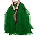 WDPL Women's Maxi Special Occasion Night Out Ruffles Tulle Skirt (X-Small, Emerald)