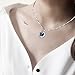 OnairMall Sterling Silver Moon Star Necklace Blue Crystal Pendant Necklace as Best Gift for Girls Jewelry Gifts 18 Inch Chain