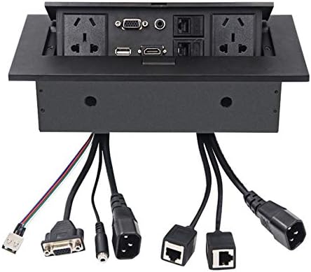YeBetter K514 Standard Multimedia Desktop Universal Power Tabletop Socket HDMI HD Office Conference Socket -Up Connection Box