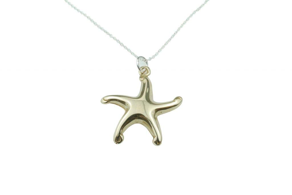 Bronze Starfish Pendant For 8th Wedding Anniversary (sfp1-b)
