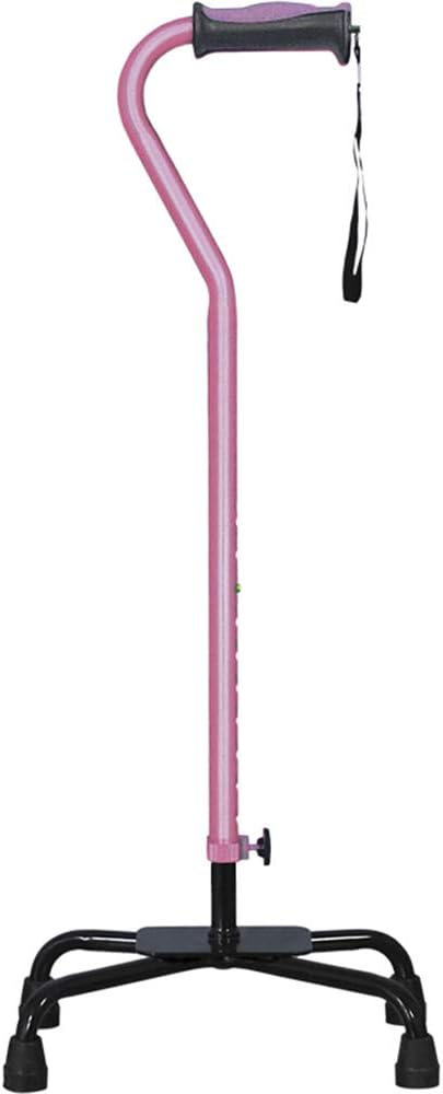 Hugo Mobility Adjustable Quad Cane for Right or Left Hand Use, Ebony, Large Base: Health & Personal Care