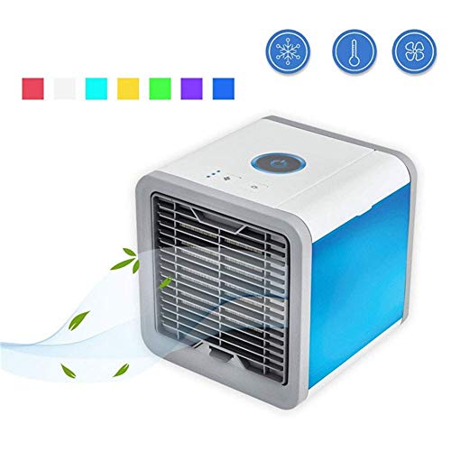 Cherish XT 3-in-1 Air Cooler & Humidifier & Purifier, Portable Mini Air Conditioner Fan Personal Space Cooler with 7 Colors LED Night USB Desktop Fan Compact