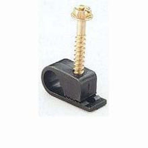 Dual Flex Cable Clip Black 25 Pack Coax Strap Fastener 1/2