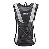 Pinty 2L Hiking Backpack Hydration Pack with Water Bladder Cycling Climbing Camping Bag (Black)
