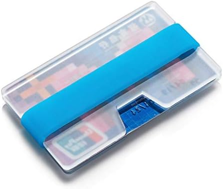 Thin Transparent Card Package Male Large Capacity Luminous Couple Gift Small Wallet Female Credit Card Clip Summer (Color : Blue)