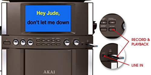 Akai KS800-BT Bluetooth Front Load CD&G Karaoke System, Black