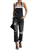 luvamia Women's Casual Distressed Adjustable Denim