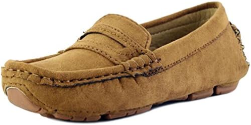 PPXID Girl's Boy's Suede Slip-on Loafers Shoes(Toddler/Little Kid/Big Kid)