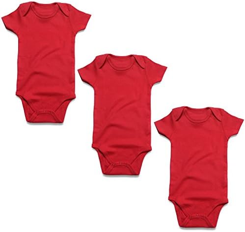 OPAWO Newborn Baby Boys Girls Short Sleeve Bodysuit 3-Pack Cotton One-Piece Romper Jumpsuit