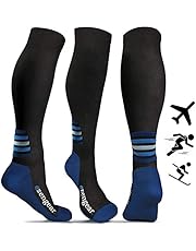 aZengear Calze a Compressione Graduata per Uomo e Donna - per Viaggi, Aereo, Sport, Infermieri, Gravidanza - migliorano circolazione, Resistenza, Recupero