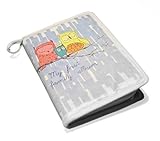 Baby Photo Album- My First Photo Album - Safe and Washable High Quality Cloth including a Mirror and Loop for hanging - OWL Design - holds up to 16 (7 x 5) photos - Light Blue