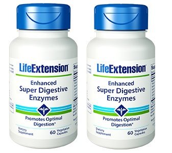 Life Extension Enhanced Super Digestive Enzyme, 60 Count (2 Pack) Life Extension Enhanced Super Digestive Enzyme, 60 Count (2 Pack)