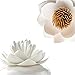 Bloss Cotton Swab Holder Q-tip Storage Cotton Swab Container or Toothpick Holder for Kitchen, White