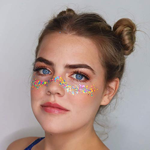 10 Grams ✮ Neon Rainbow Chunky Matte Glitter ✮ COSMETIC GLITTER ✮ Festival Rave Beauty Makeup Face Body Nail ✮ - Thumbnail 7