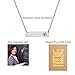 Bestill Back to School Gifts for Women Teacher's Day Bar Necklace Stainless Steel 18 inches with Thank You Card Appreciation Gifts