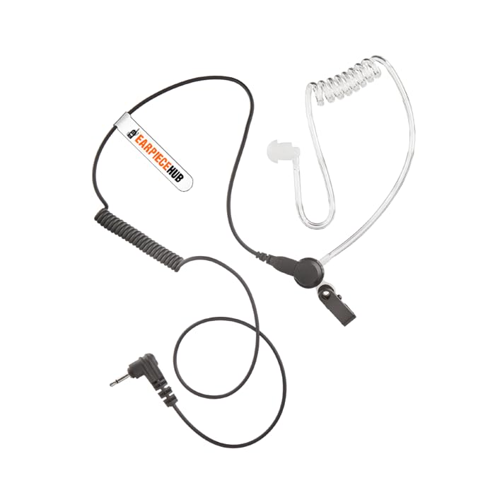 Listen only Covert Earpiece Ear Hook Earbud for Right or Left Ear Compatible with Motorola Baofeng Kenwood Mitex Radios