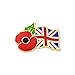 Poppy & Union Flag Enamel Lapel Pin Badge 1