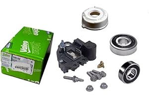 MANIAC EM Alternator Rebuilt Kit w/Voltage Regulator, Brushes & Bearings for 180 Amp Valeo Alternators 2004-2010 BMW 323 325 330 525 530 545 645 745 550 750 Models