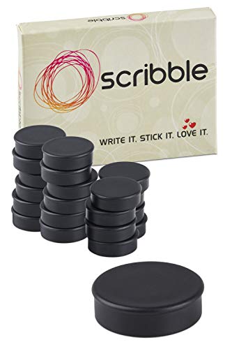 Scribble MAG25mm/20/B Whiteboard & Fridge Magnets - Black 25mm (Pack of 20) - Thumbnail 2