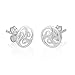 925 Sterling Silver Cut Open Tiny Celtic Knots Symbol Round Circle Post Stud Unisex Earrings 7 mm