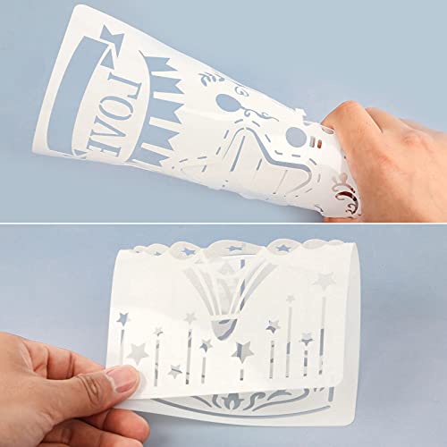 Koogel 15 PCS Notebook Stencil, 5 x 8 Inch Journal Stencil Planner Stencil Drawing Template for Diary Graffiti Dotted Journals Stickers DIY Drawing