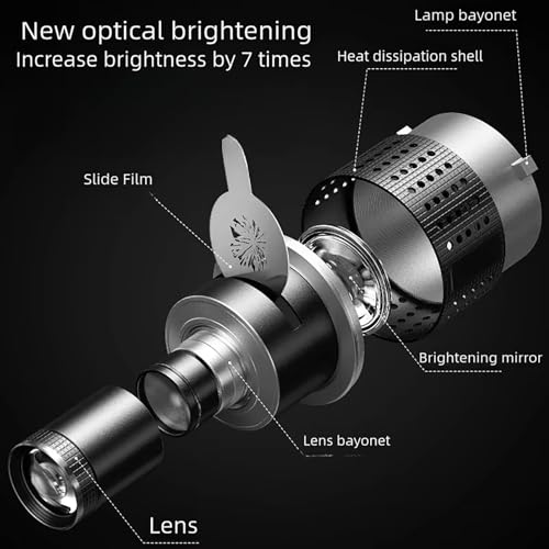 VEDO Kit de Snoot Óptico Cônico Spotlight, Acessório de Fotografia Spotlight Snoot com 35 Gobos e 5 Filtros de Cor