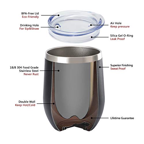 2 Tumbler+Insulated+Tumblers+Stainless+Stemless